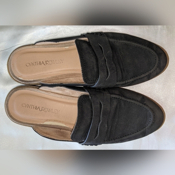 Cynthia Rowley Prescott Women's Classic Black Slip On Mules Loafers Shoes 8M - Picture 8 of 10